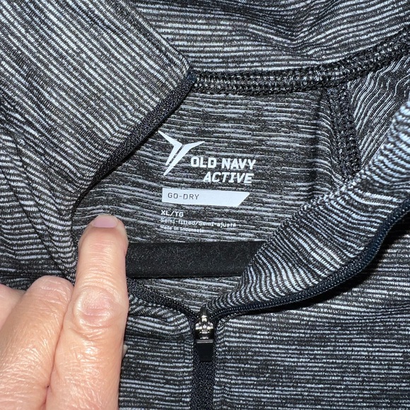 Old Navy Active Go-Dry Women's Black/Gray Quarter-Zip Pullover Women’s Size XL - Picture 4 of 4